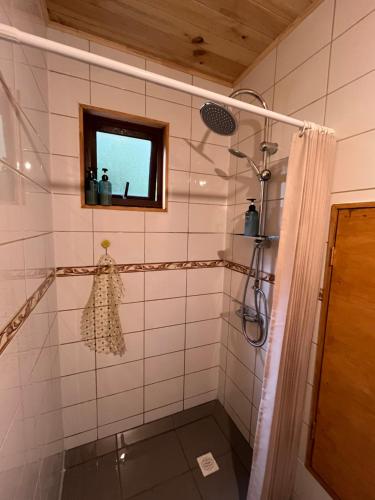 Koupelna v ubytování Cabin in Pucón