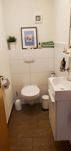 Ένα μπάνιο στο Ferienwohnung Zum Grünen Berg