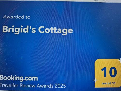 Certifikát, hodnocení, plakát nebo jiný dokument vystavený v ubytování Brigid's Cottage