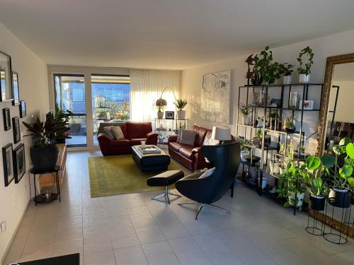 Posezení v ubytování Modern and stylish Home in Muttenz