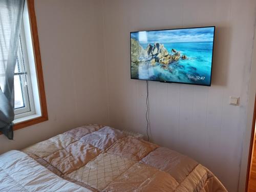 Ένα ή περισσότερα κρεβάτια σε δωμάτιο στο Apartment in Råholt