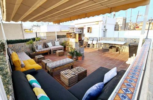 Χώρος καθιστικού στο SUNCASTLE APARTAMENTOS ALICANTE -With share Rooftop Terrace And Barbecue