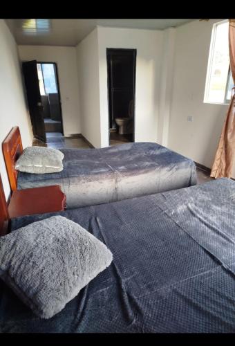 Una cama o camas en una habitación de Hostal San Felipe