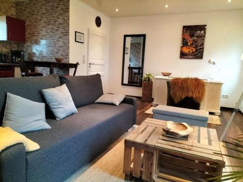 Posezení v ubytování Kleine Landhaus-Wohnung im freistehenden Fachwerkhaus