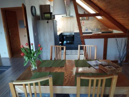 Dapur atau dapur kecil di Charmante Wohnung in Bermersbach