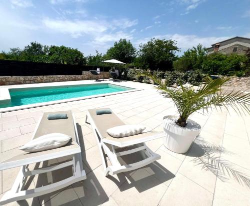 Bazén v ubytování Holiday house Marlen with a private pool in Labin nebo v jeho okolí