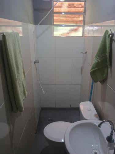 Koupelna v ubytování Chácara Cachoeira