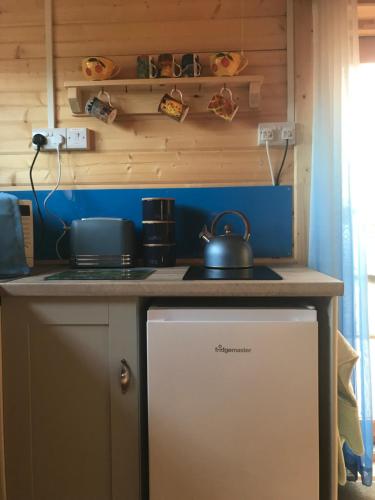 Kuchyň nebo kuchyňský kout v ubytování Log Cabin in Tiny Village