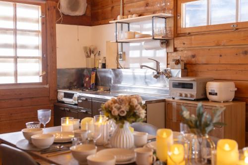 Una cocina o cocineta en Relax River