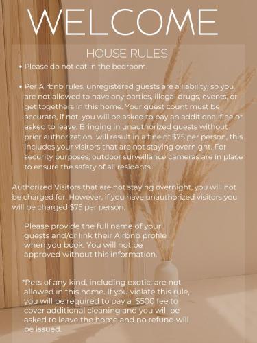 a sign that says welcome to house rules at OTR's Hidden Gem in Cincinnati