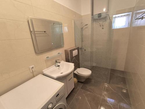 Koupelna v ubytování Apartment Knez