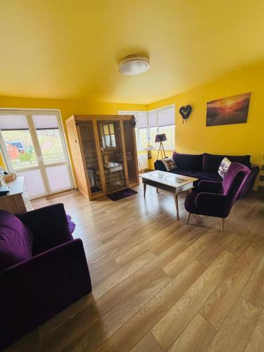 Et opholdsområde på Lawendowy Relax MountainAparts