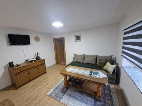 Televisyen dan/atau pusat hiburan di "BIJELA" Apartments with AC, outdoor fireplace and terrace
