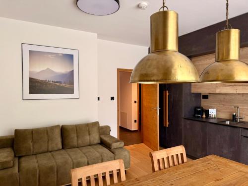 Kuchyň nebo kuchyňský kout v ubytování ELSA Spa Apartments Tux