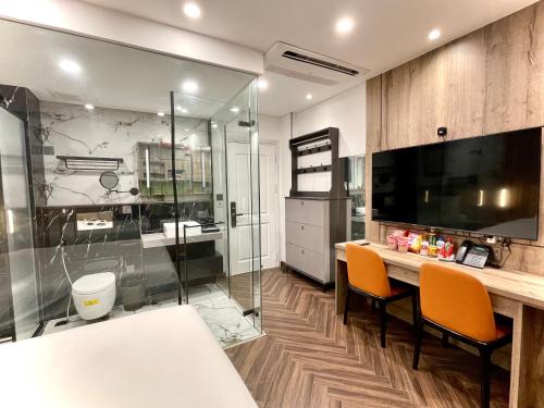 Køkken eller tekøkken på G-Apartment & Hotel