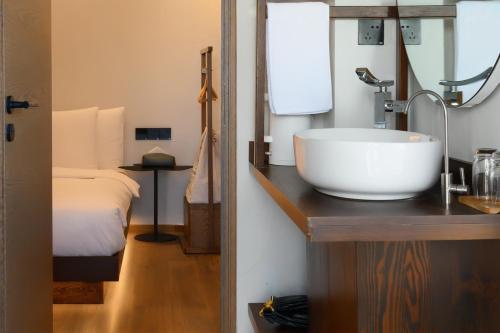 Koupelna v ubytování Shanghai Zhujiajiao Xiangyu Independent Guesthouse