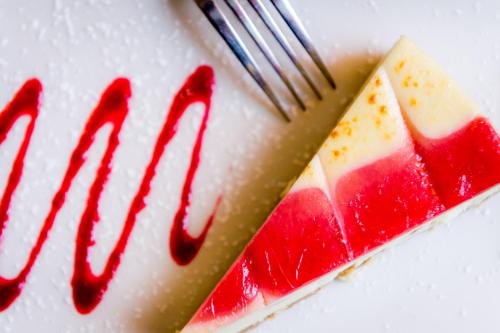 a piece of food on a plate with a fork at Best Western Queens Hotel in Dundee