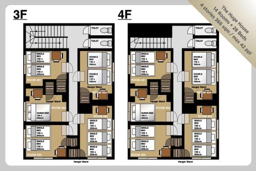 AkiraHome Haginochaya -A huge 4-story facility for private use, BBQ available anytime, 14Bbr 28Beds max42ppl for big family