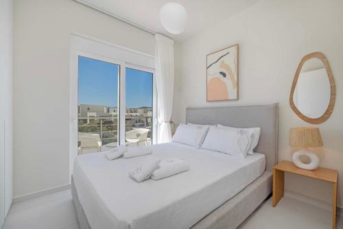 Postel nebo postele na pokoji v ubytování Villa Petalutha Rhodes