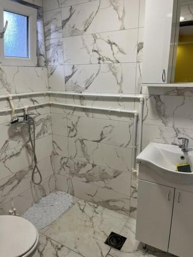 Koupelna v ubytování Apartmane Savic