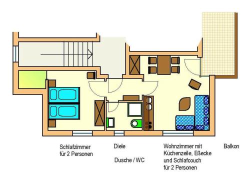 Κάτοψη του Ferienwohnung Miesbeck