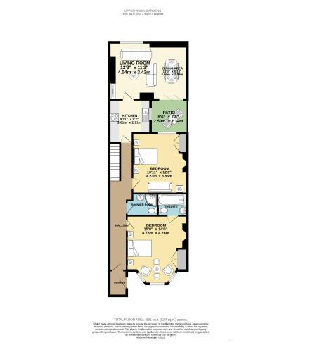 a floor plan of a house at The Coastal Den By My Getaways in Brighton & Hove