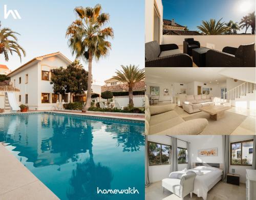 Spacious house with pool, garden and solarium in Las Chapas, Marbella