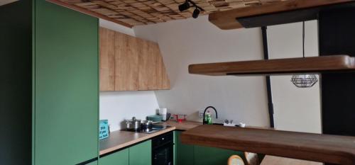 Dapur atau dapur kecil di Cabana AGNI