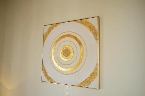 a picture of a painting on a wall at Malvazios Villas #3 in Gythio