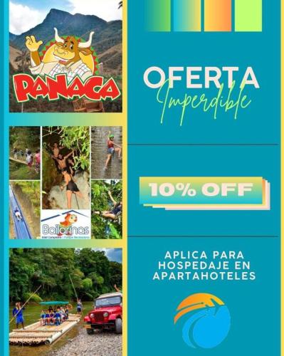 a collage of pictures of different resorts and attractions at Aparthotel 2km Parque del Café BOOKUTRIP - 311-227-59-73 in Montenegro