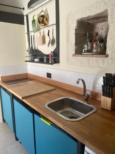 Kuchyň nebo kuchyňský kout v ubytování San Pietro Fuori le Mura B&B