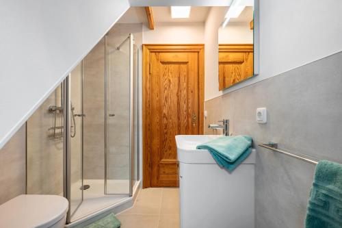 Koupelna v ubytování Haus Westsee Og Friesenstil