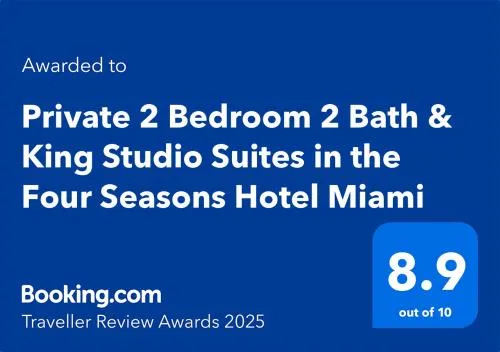 2 Bedroom OR King Studio Suites Four Seasons Hotel Miami Free Wi-Fi & Free Parking photo 19