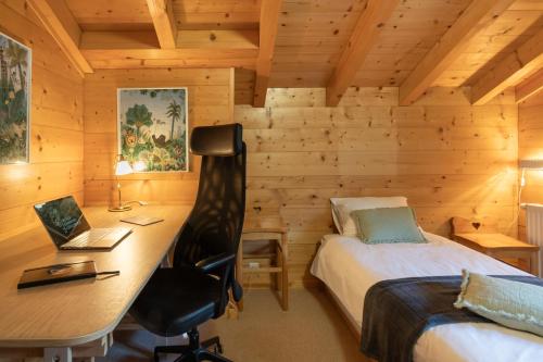 Chalet Les Patineursにあるベッド