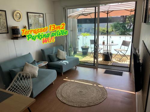 T2 Cosy Terrasse 13m2 Parking gratuit