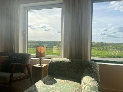 Ein Sitzbereich in der Unterkunft Vakantiehuis in Flanders Fields
