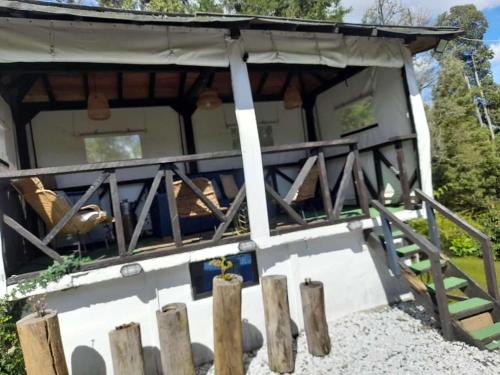 Balkón nebo terasa v ubytování Cabañas - 5 Continentes