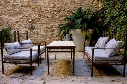 Ruang duduk di AS Palau dels Alemanys Suites Boutique Monument