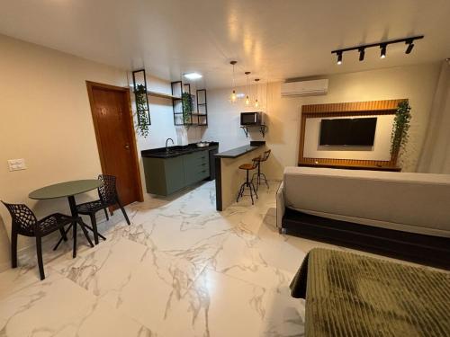 Kuchyň nebo kuchyňský kout v ubytování LOFT Estiloso na Praia da Vila - Centro