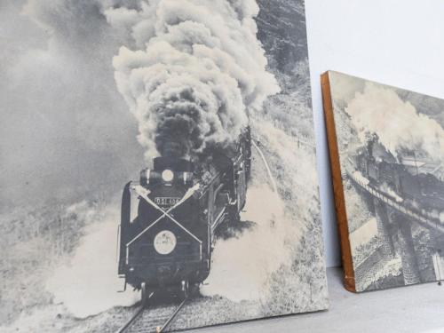 a black and white photo of a steam train at Tabist Hotel Yakumo Matsue in Matsue