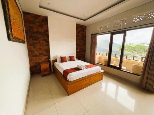 Caldera Hotel & Restaurantにあるベッド