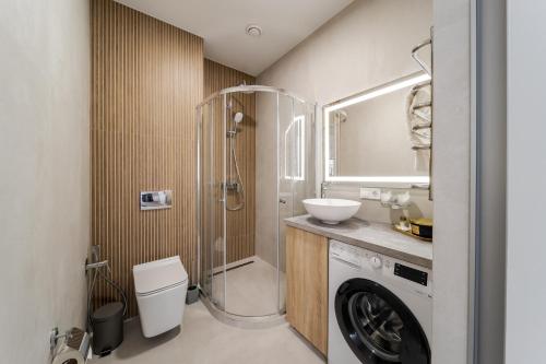 Et badeværelse på DeMar Apart Lilac