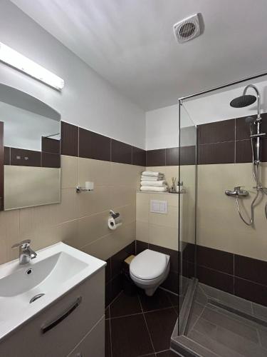 Phòng tắm tại Casa Bocskai-Vendégház