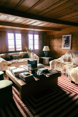 Zona de estar de Le Chalet Lion Rouge