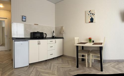 Η κουζίνα ή μικρή κουζίνα στο BROTHERS APARTMENTS WITH TERRACe IN OLD TBILISI