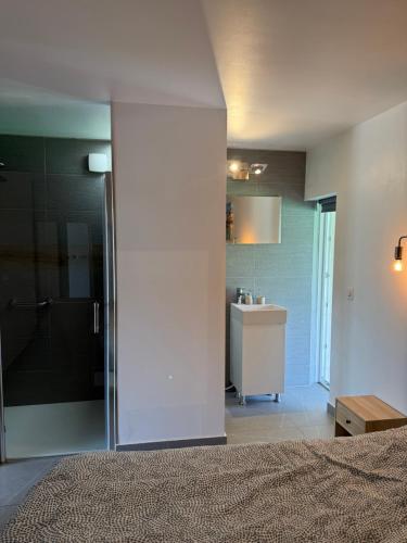 Dépendance au sein d’une villa avec piscine