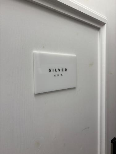 a sign on a wall with the word silver agent at APT. STONE-LODGE in Salzburg