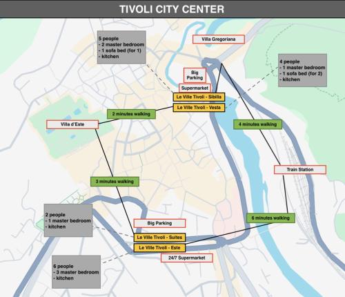a map of the tlv city center at Le Ville Tivoli - Suites, Tivoli City Center! in Tivoli