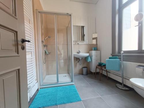Ένα μπάνιο στο Villa Heimlicher Grund