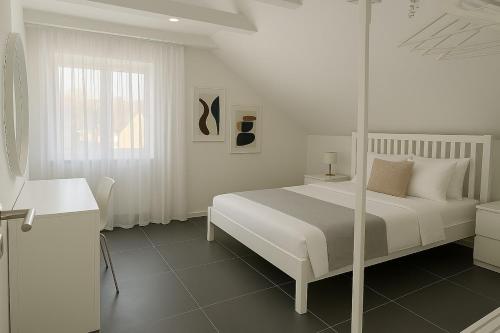 Ένα ή περισσότερα κρεβάτια σε δωμάτιο στο Studio Eleven - Loft mit Kicker